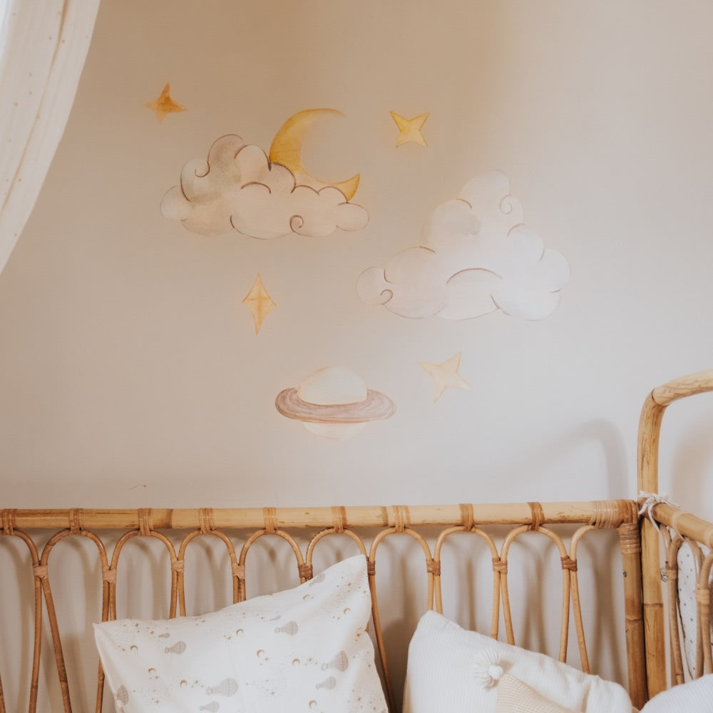That's Mine Wallsticker saturn himmel - Multi - 100% Textile foil Buy Bolig & udstyr||Børneværelset||Wallstickers||Alle||personale||alt minus sløjfe||NOOS||Wallstickers - himlen||mette-sale here.