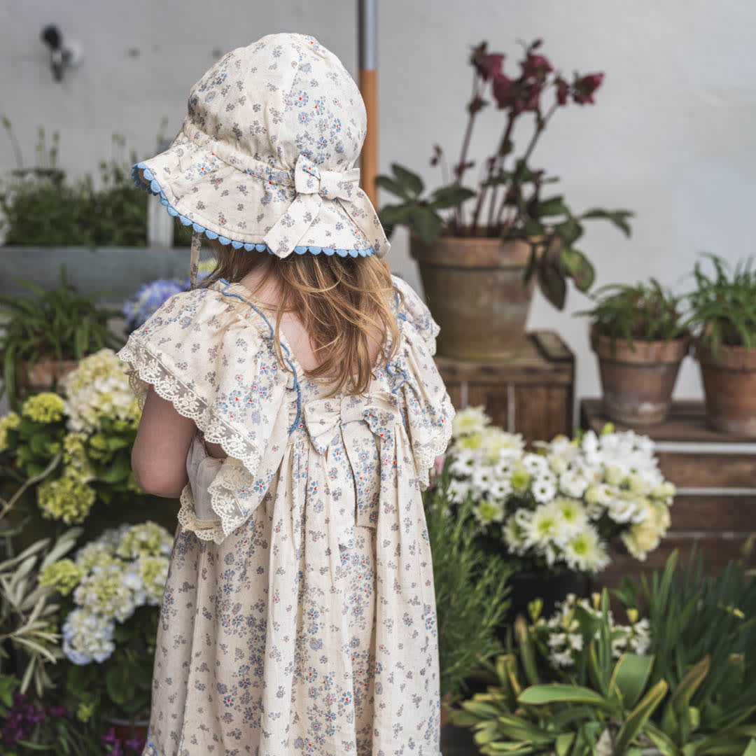 That's Mine Hilda hat - Sprinkles hearts yellow - 85% Cotton / 15% Linen Buy Tøj||Hatte||Accessories||Udsalg||Alle||Udsalg - tøj||Forür og sommer 2025||alt minus sløjfe||Sprinkles heart||New in for the girls||Udsalg - Forür & sommer '25||Summer Bundle||mette-sale here.