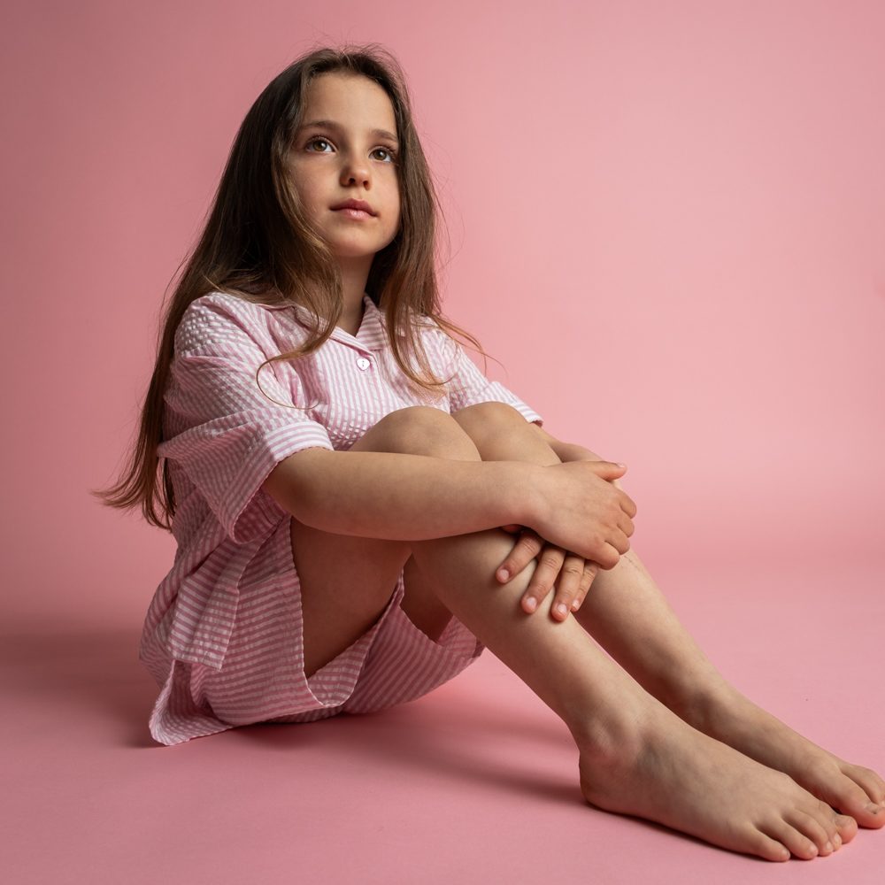 That's Mine Isa shorts - Pink stripe - 100% Organic cotton Buy Shorts||Bukser & shorts||personale here.