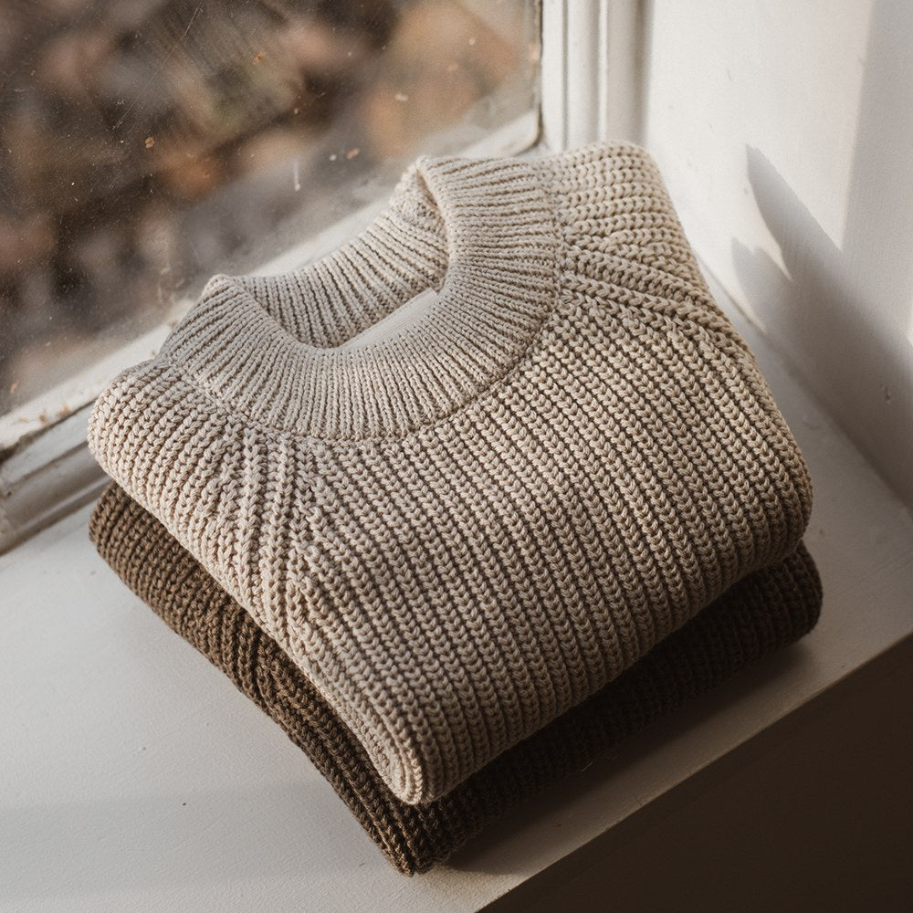 That's Mine Flo Sweater - Oatmeal melange - 100% Organic cotton Buy Tøj||Overdele||Strik||Summer Sale||Alle||Favoritter||Influencer choice||Udsalg - tøj||alt minus sløjfe||NOOS||mette-sale here.