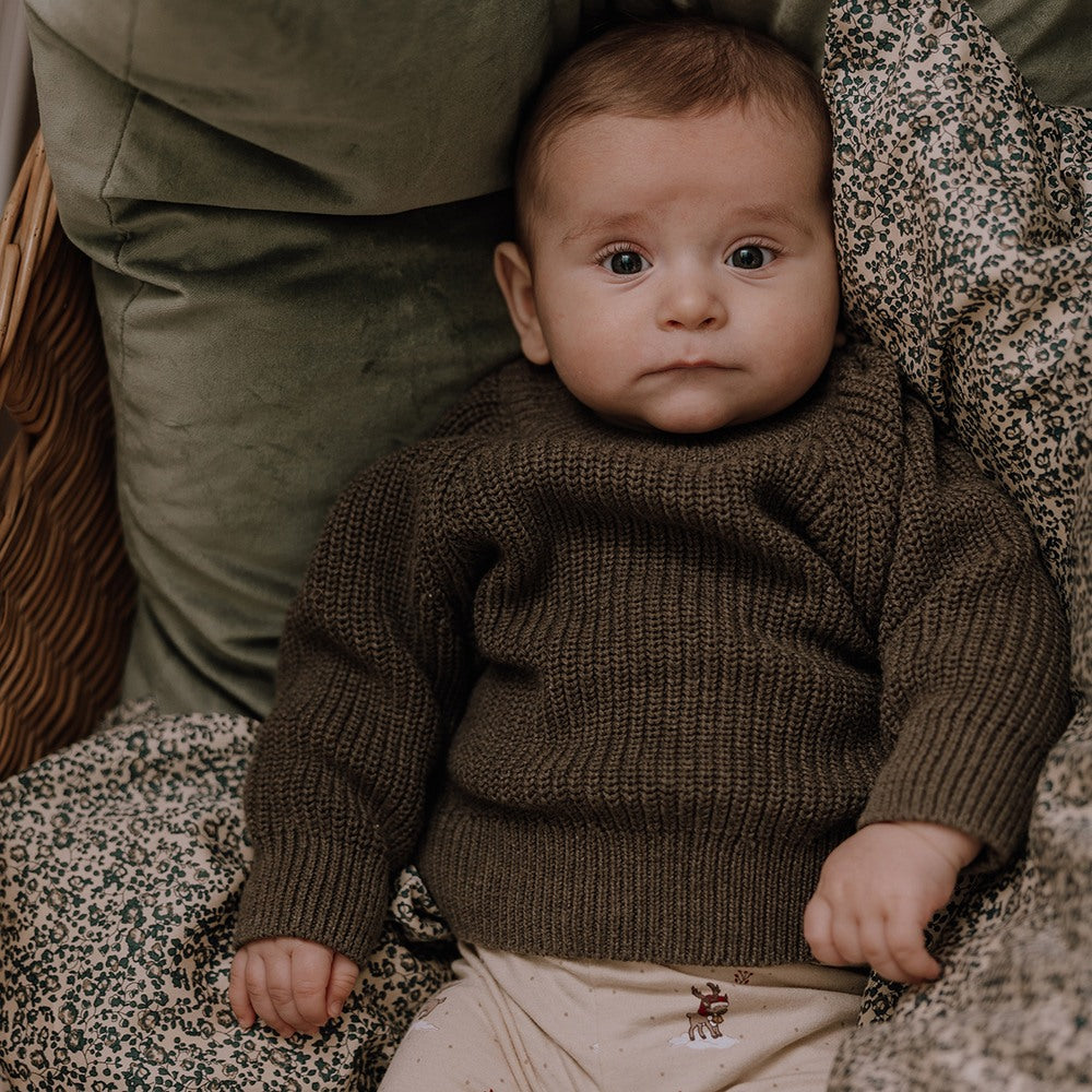 That's Mine Flo Sweater - Earth brown melange - 100% Organic cotton Buy Tøj||Overdele||Strik||Summer Sale||Alle||Favoritter||Influencer choice||Udsalg - tøj||alt minus sløjfe||NOOS||Brown melange||mette-sale here.