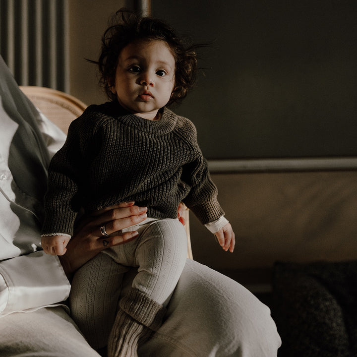 That's Mine Flo Sweater - Earth brown melange - 100% Organic cotton Buy Tøj||Overdele||Strik||Summer Sale||Alle||Favoritter||Influencer choice||Udsalg - tøj||alt minus sløjfe||NOOS||Brown melange||mette-sale here.