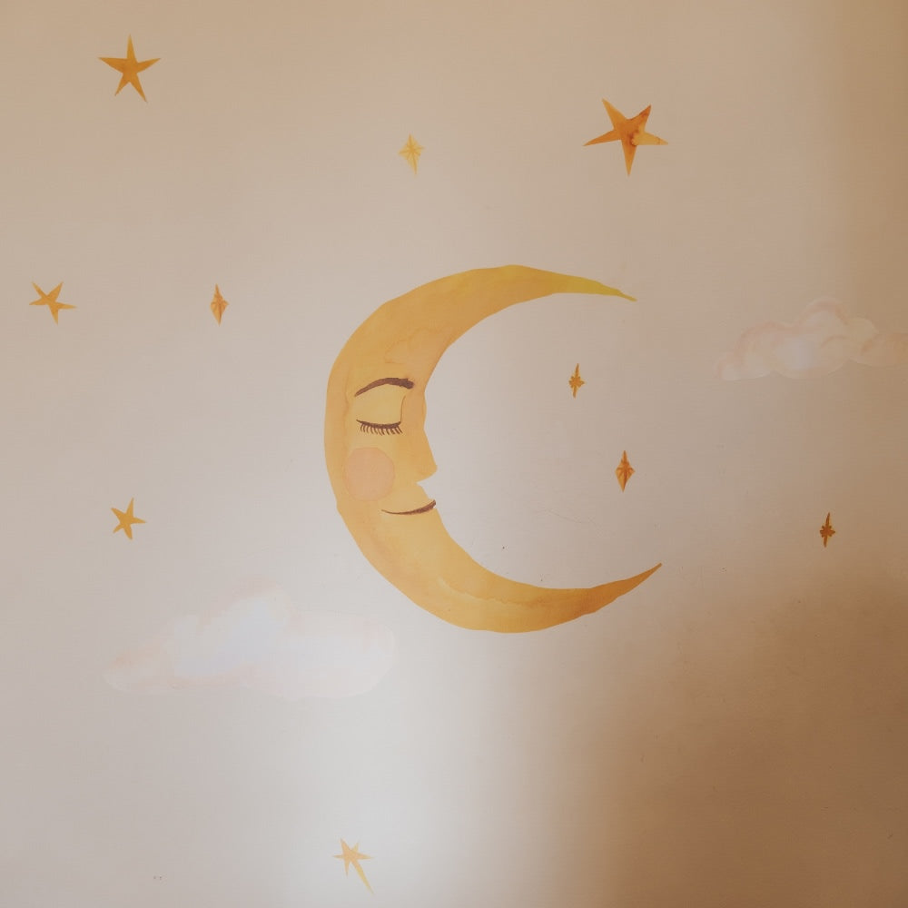 That's Mine Wallsticker Moon - Multi - 100% Textile foil Buy Bolig & udstyr||Børneværelset||Wallstickers||Alle||personale||Influencer choice||Gaver mellem 200 - 499 kr.||alt minus sløjfe||NOOS||Wallstickers - himlen||mette-sale here.