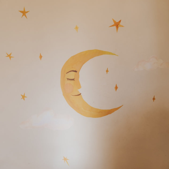 That's Mine Wallsticker Moon - Multi - 100% Textile foil Buy Bolig & udstyr||Børneværelset||Wallstickers||Alle||personale||Influencer choice||Gaver mellem 200 - 499 kr.||alt minus sløjfe||NOOS||Wallstickers - himlen||mette-sale here.