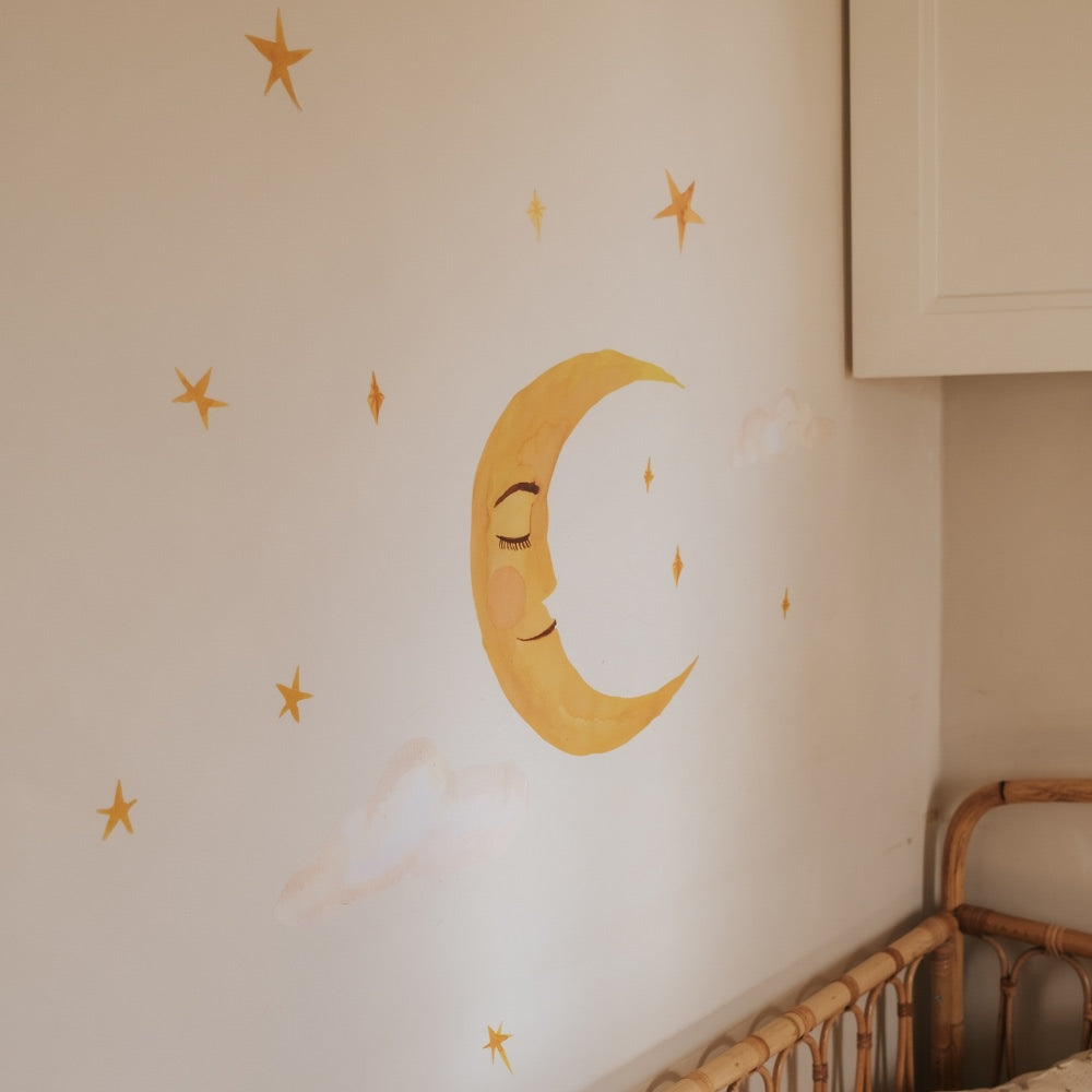 That's Mine Wallsticker Moon - Multi - 100% Textile foil Buy Bolig & udstyr||Børneværelset||Wallstickers||Alle||personale||Influencer choice||Gaver mellem 200 - 499 kr.||alt minus sløjfe||NOOS||Wallstickers - himlen||mette-sale here.