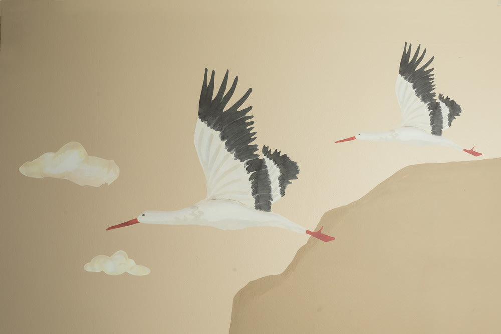 That's Mine Wallsticker Stork Small - Multi - 100% Textile foil Buy Bolig & udstyr||Børneværelset||Wallstickers||Summer Sale||Alle||Udsalg - bolig||alt minus sløjfe||Wallsticker - 3 for 2||Wallstickers - andre dyr||Påskebundle||Summer Bundle||August bundle||mette-sale here.