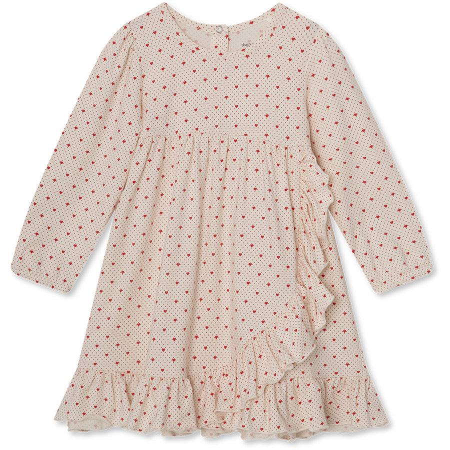 That's Mine Emilia dress - Lots of love red - 48% Organic cotton / 47% Modal / 5% Elastane Buy Tøj||Kjoler||Kjoler & nederdele||Alle||personale||Lots of love here.