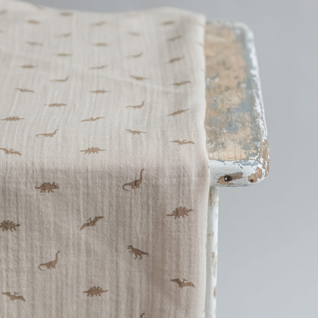 Bora muslin cloth 3-pack - Dino oatmeal