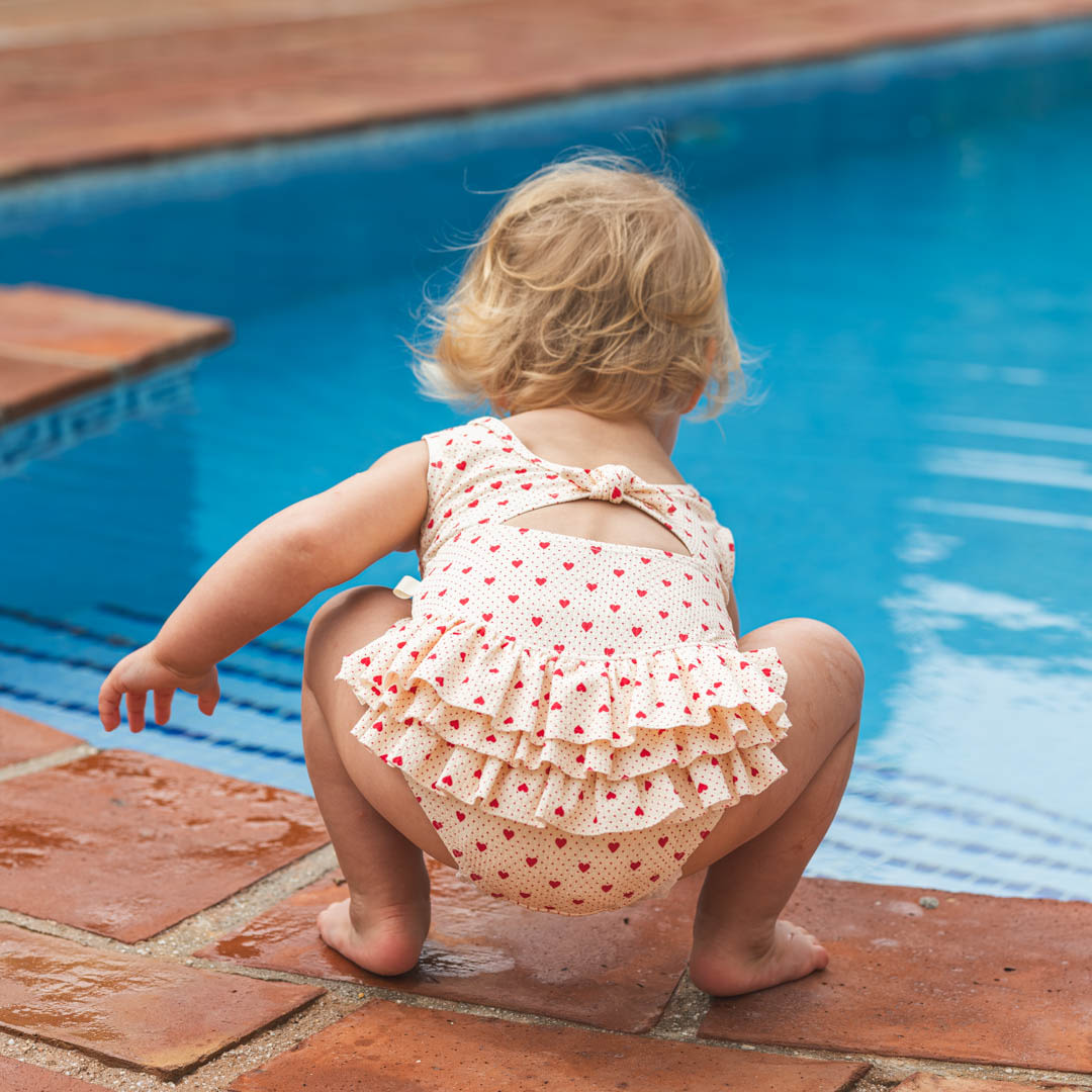 Safina swimsuit - Lots of love red