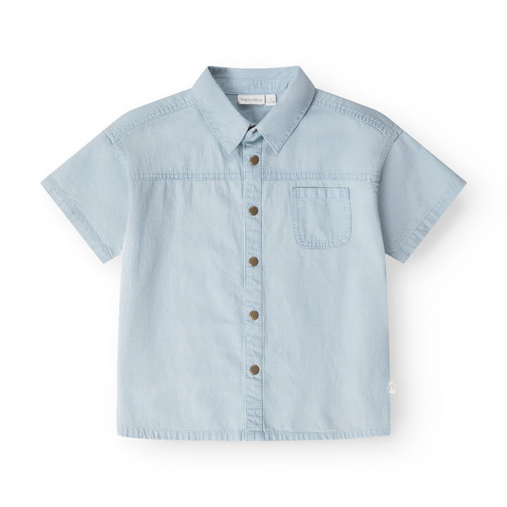 That's Mine Silas skjorte - Blue mist - 100% Organic cotton Buy Overdele||Skjorter||personale here.