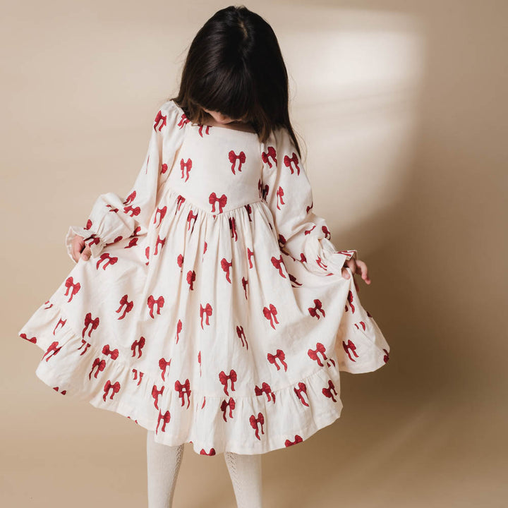 That's Mine Sarah dress - Rouge boucle - 100% Organic cotton Buy Tøj||Kjoler||Kjoler & nederdele||Alle||personale||alt minus sløjfe||mette-sale||Winter 2025 here.