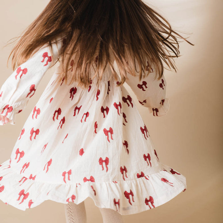 That's Mine Sarah dress - Rouge boucle - 100% Organic cotton Buy Tøj||Kjoler||Kjoler & nederdele||Alle||personale||alt minus sløjfe||mette-sale||Winter 2025 here.