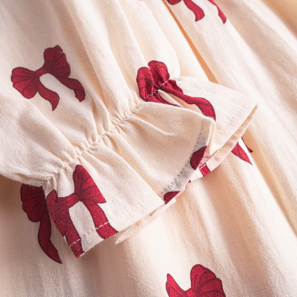 That's Mine Sarah dress - Rouge boucle - 100% Organic cotton Buy Tøj||Kjoler||Kjoler & nederdele||Alle||personale||alt minus sløjfe||mette-sale||Winter 2025 here.