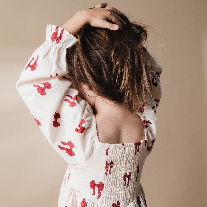 That's Mine Sarah dress - Rouge boucle - 100% Organic cotton Buy Tøj||Kjoler||Kjoler & nederdele||Alle||personale||alt minus sløjfe||mette-sale||Winter 2025 here.