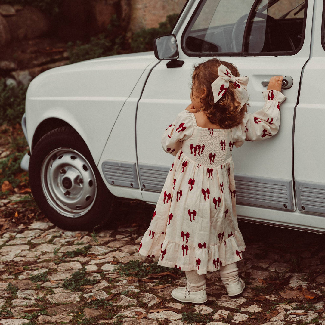 That's Mine Sarah dress - Rouge boucle - 100% Organic cotton Buy Tøj||Kjoler||Kjoler & nederdele||Alle||personale||alt minus sløjfe||mette-sale||Winter 2025 here.