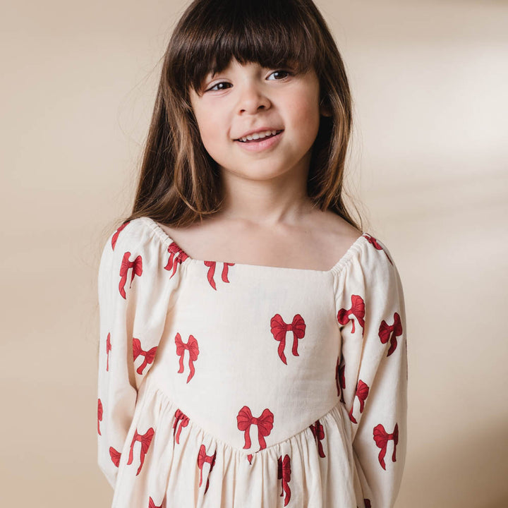 That's Mine Sarah dress - Rouge boucle - 100% Organic cotton Buy Tøj||Kjoler||Kjoler & nederdele||Alle||personale||alt minus sløjfe||mette-sale||Winter 2025 here.