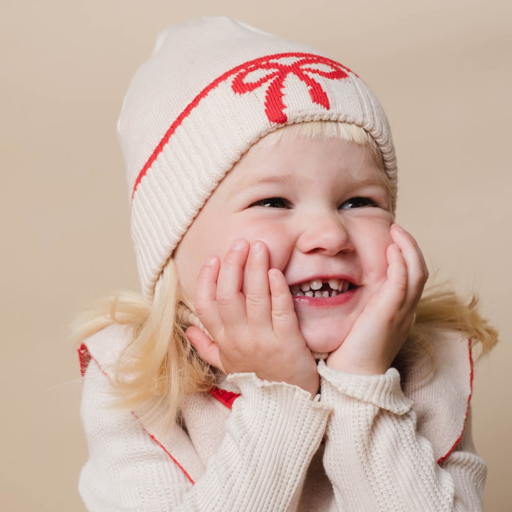 That's Mine Leonora beanie - Almond peach - 100% Organic cotton Buy Accessories||Nyheder||personale||Efterår & vinter 2025||drop 1 aw25 here.