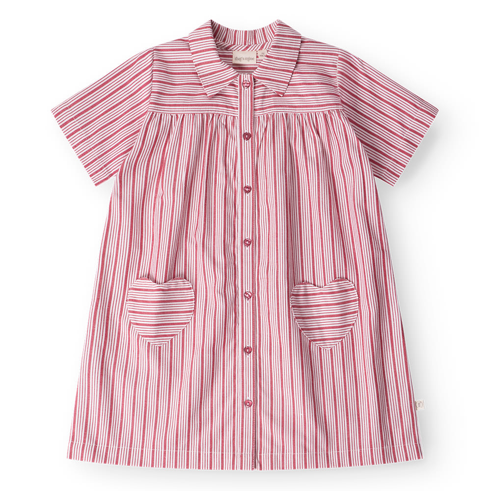 That's Mine Hea kjole - Classic red - 100% Organic cotton Buy Kjoler||Kjoler & nederdele||personale||Forår 2026 here.