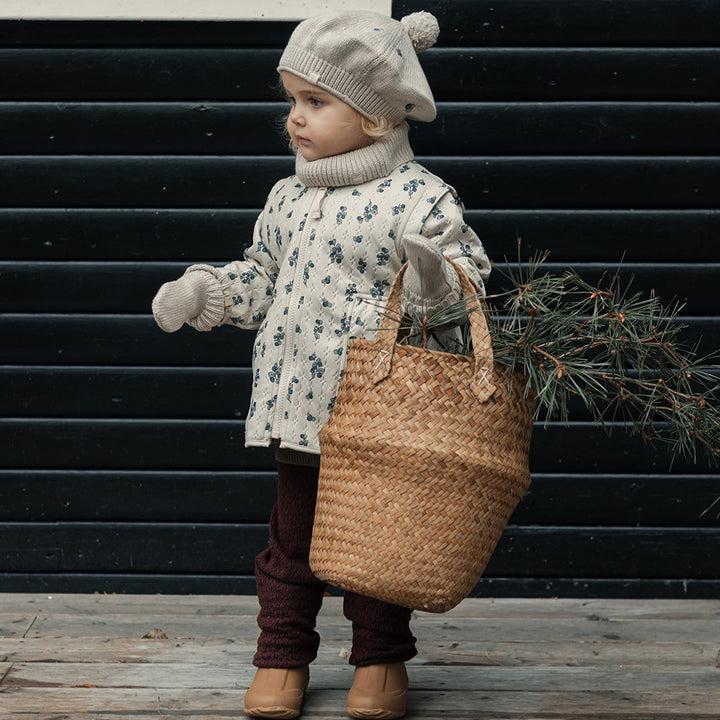 Bibou knitted beret - Pistachio shell melange