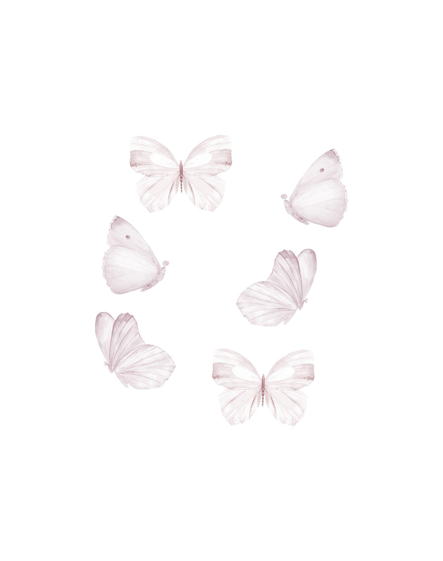 That's Mine Wallsticker Butterflies 6 pcs. - White - 100% Textile foil Buy Bolig & udstyr||Børneværelset||Wallstickers||Alle||personale here.