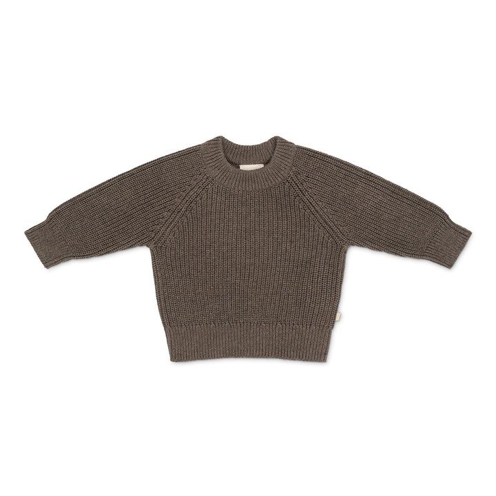 That's Mine Flo Sweater - Earth brown melange - 100% Organic cotton Buy Tøj||Overdele||Strik||Alle||Favoritter||personale||Influencer choice here.