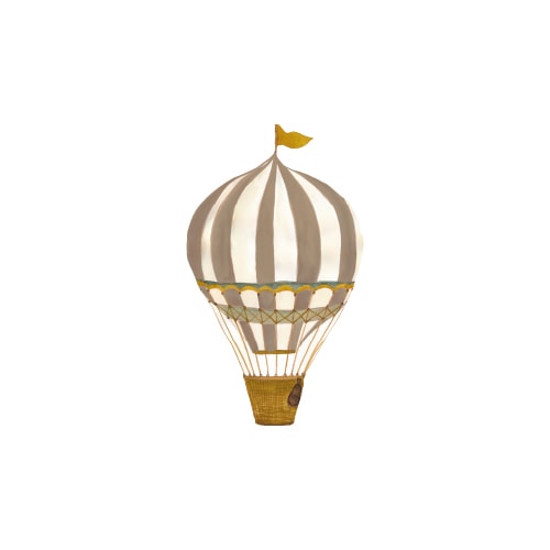 That's Mine Wallsticker Retro air balloon small brown - Brown - 100% Textile foil Buy Bolig & udstyr||Børneværelset||Wallstickers||Alle||personale||Influencer choice here.