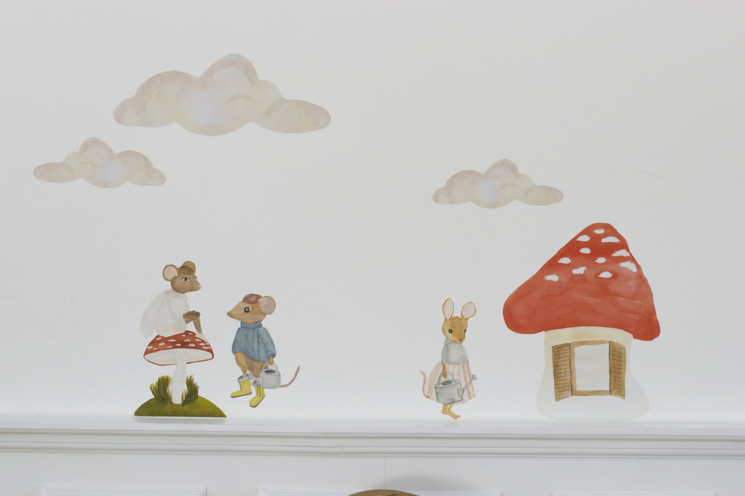 Wallsticker Fairy mouse - Multi