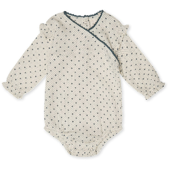 That's Mine Isabella romper - Lots of love sky - 100% Organic cotton Buy Tøj||Dragter||Bukser & shorts||personale||Efterår 2024||Lots of love here.