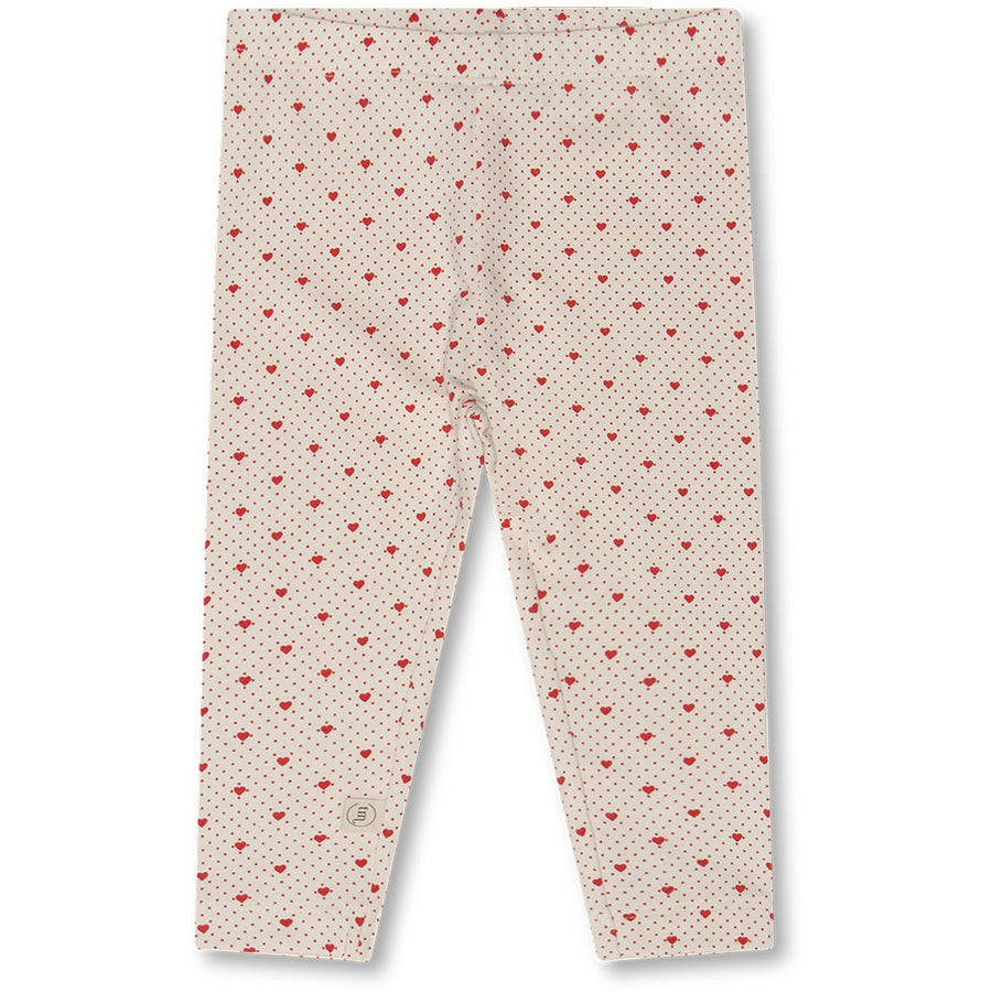 That's Mine Elois leggings - Lots of love red - 48% Organic cotton / 47% Modal / 5% Elastane Buy Tøj||Leggings||Bukser & shorts||personale||Lots of love here.